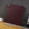 Большая кожаная папка с жестким каркасом для документов А4 BRIALDI Familydocs relief cherry BR49475KA фото 3 &mdash; 2chemodana