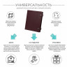 Большая кожаная папка с жестким каркасом для документов А4 BRIALDI Familydocs relief cherry BR49475KA фото 5 &mdash; 2chemodana