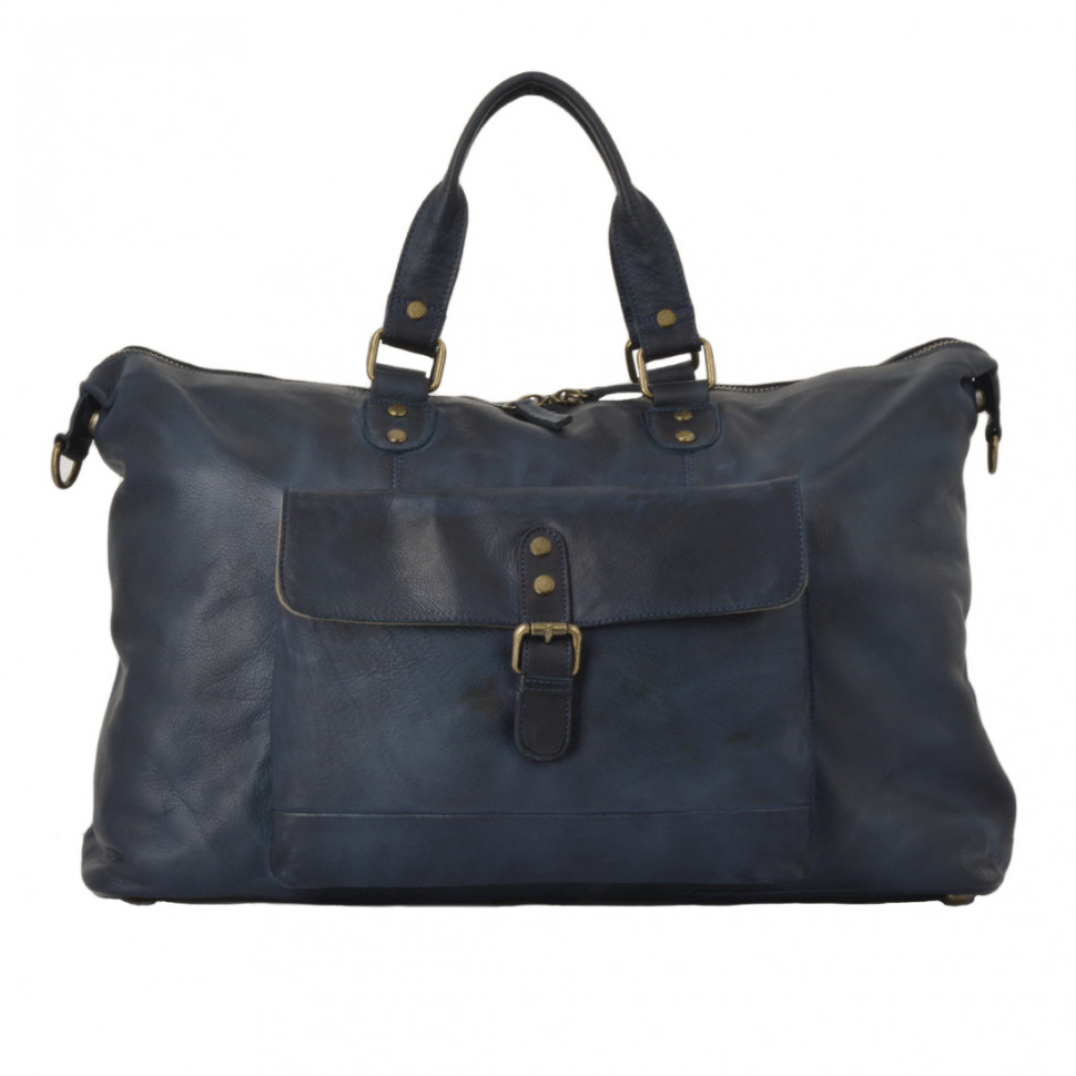Кожаная дорожная сумка Ashwood Leather 1337 AL1337/124 Navy фото 1 &mdash; 2chemodana