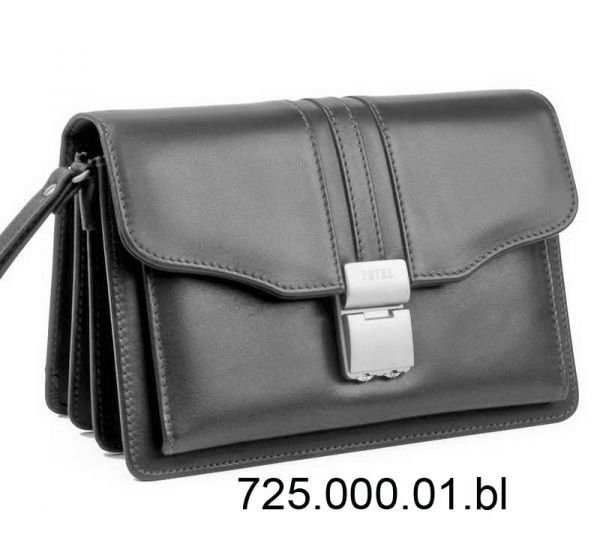 Барсетка мужская кожаная Petek 725.000.01 черный фото 1 &mdash; 2chemodana