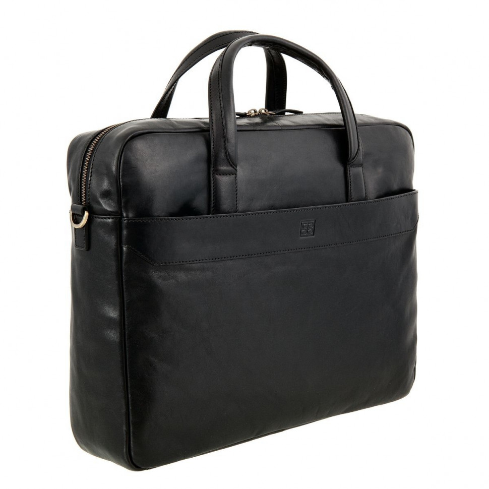 Мужская кожаная бизнес-сумка Sergio Belotti 9485 milano black фото 1 &mdash; 2chemodana