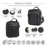 Мужская кожаная сумка через плечо BRIALDI Faro BR33396OM relief black фото 3 &mdash; 2chemodana