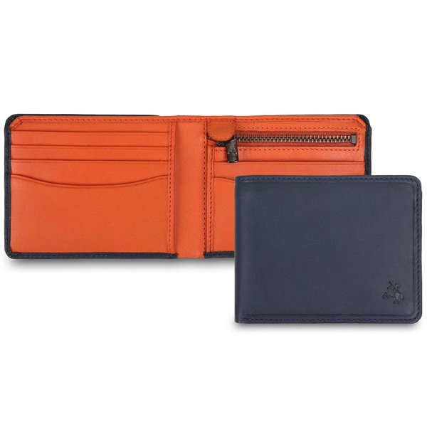 Мужской кожаный бумажник Visconti PLR72 Segesta Blue/Orange VPLR72/141 фото 1 &mdash; 2chemodana
