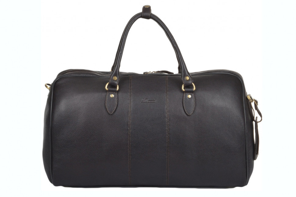 Кожаная дорожная сумка Ashwood Leather Charles ALCharles/107 Dark Brown фото 1 &mdash; 2chemodana