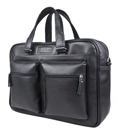 Мужская кожаная сумка для ноутбука Carlo Gattini Premium Riace NEW 1015-61 black &mdash; 2chemodana