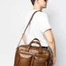 Мужская кожаная сумка для ноутбука Carlo Gattini Premium Riace NEW 1015-63 brown фото 6 &mdash; 2chemodana