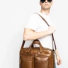 Мужская кожаная сумка для ноутбука Carlo Gattini Premium Riace NEW 1015-63 brown фото 9 &mdash; 2chemodana