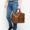 Мужская кожаная сумка для ноутбука Carlo Gattini Premium Riace NEW 1015-63 brown фото 10 &mdash; 2chemodana