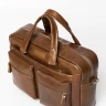 Мужская кожаная сумка для ноутбука Carlo Gattini Premium Riace NEW 1015-63 brown фото 2 &mdash; 2chemodana