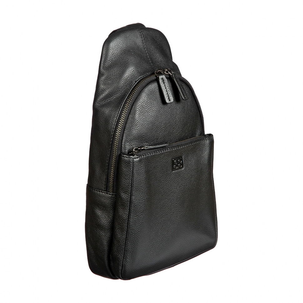 Мужская кожаная сумка-слинг Sergio Belotti 011-0662 denim black фото 1 &mdash; 2chemodana