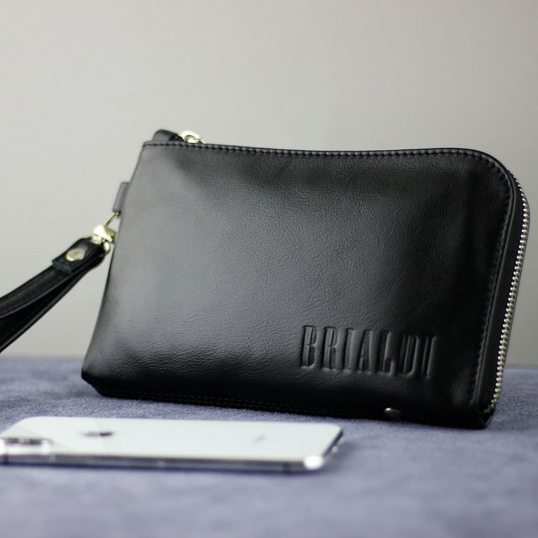 Мужской кожаный клатч BRIALDI Orlando black BR00196KE фото 1 &mdash; 2chemodana