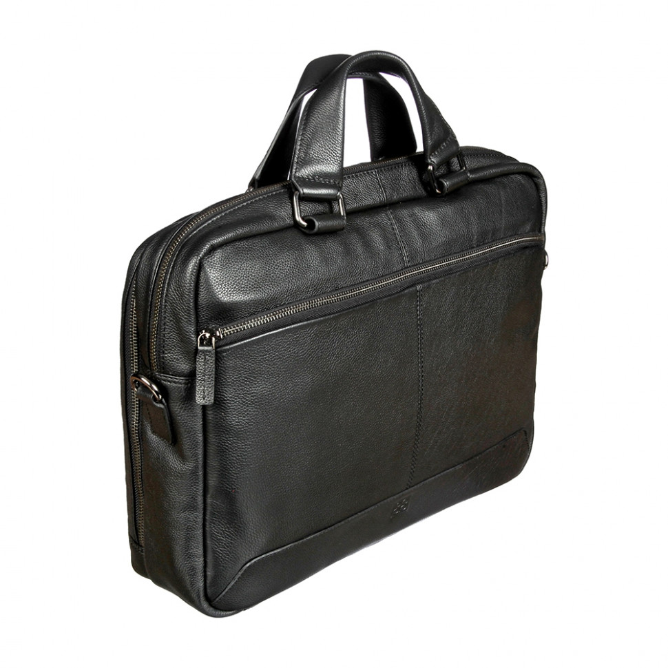 Мужская кожаная бизнес-сумка Sergio Belotti 010-2813 denim black фото 1 &mdash; 2chemodana