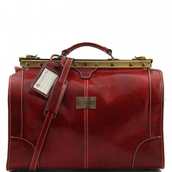 Дорожная сумка саквояж кожаная Tuscany Leather, Madrid TL1023 red, малый размер фото 1 &mdash; 2chemodana