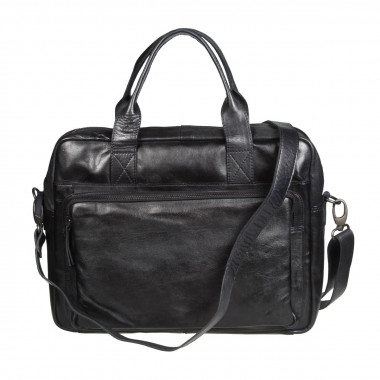 Мужская кожаная бизнес-сумка Gianni Conti 4101266 black &mdash; 2chemodana