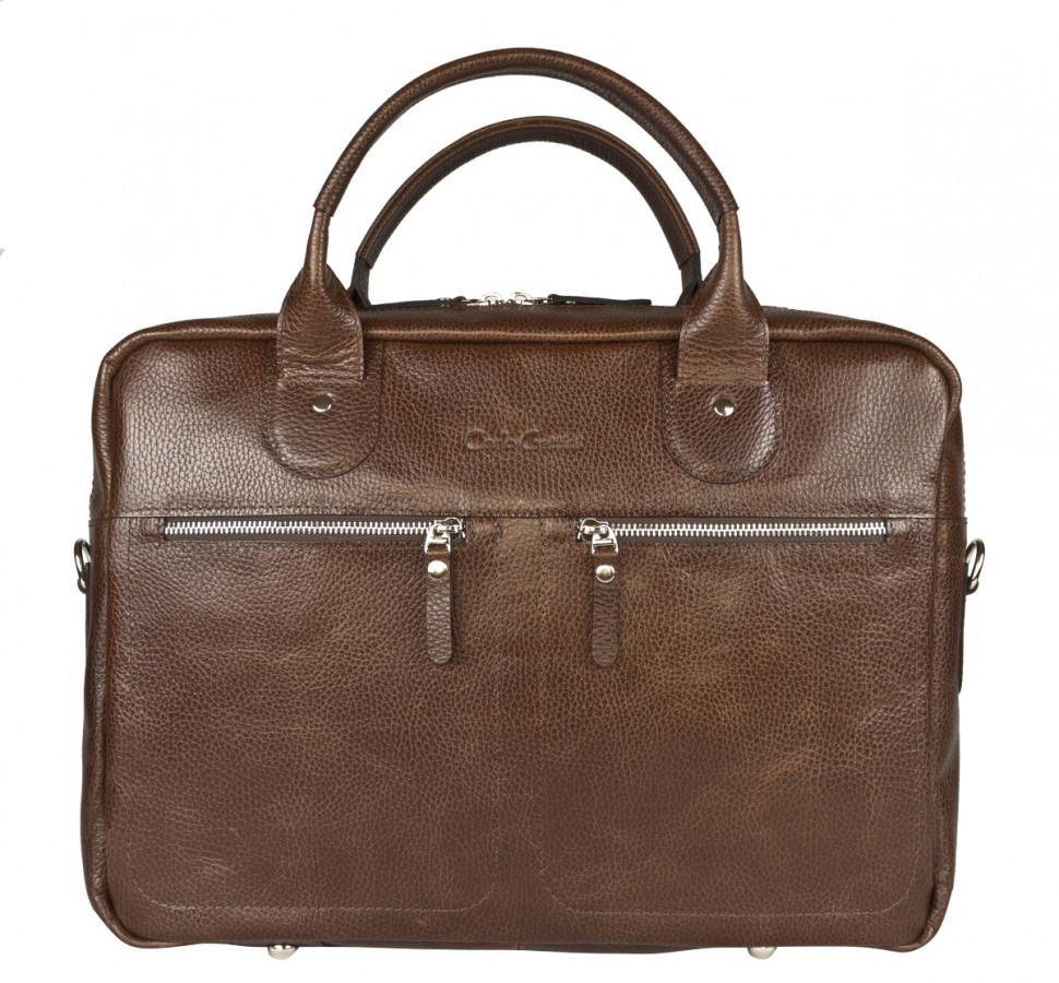 Мужская кожаная сумка для ноутбука Carlo Gattini Fratello dark terracotta 1014-94 фото 1 &mdash; 2chemodana