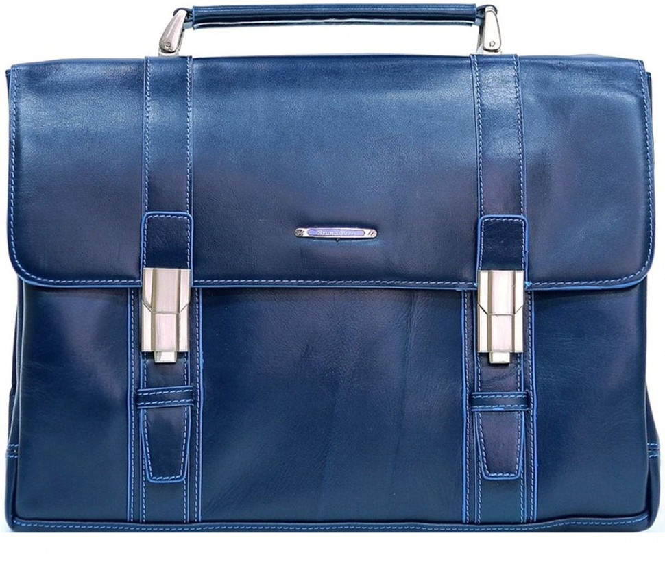 Мужской кожаный портфель Bruno Perri 89178-1/6 синий фото 1 &mdash; 2chemodana