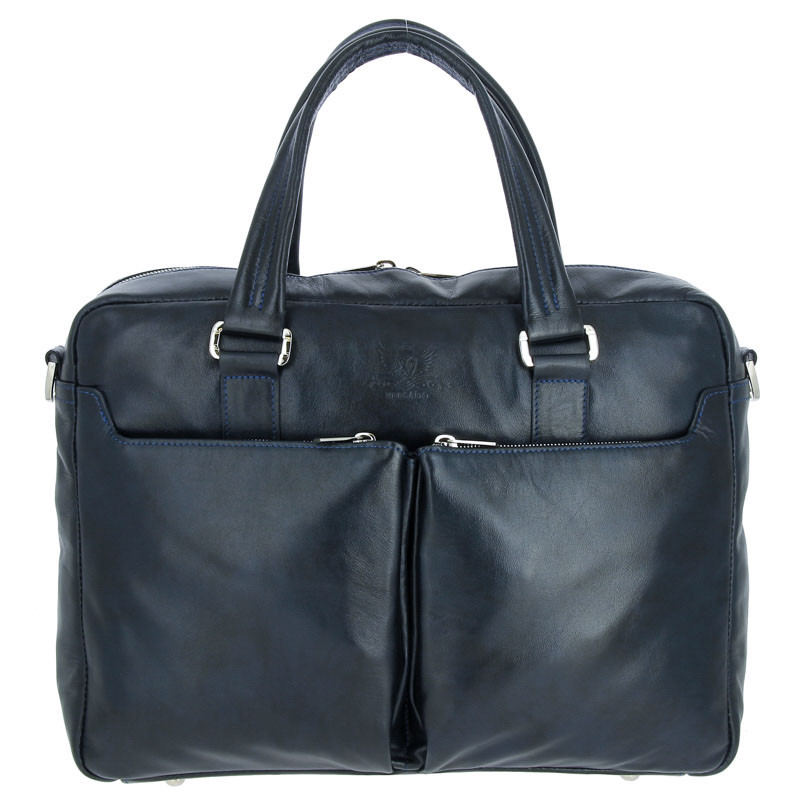 Мужская кожаная деловая сумка Versado VG024-13 navy фото 1 &mdash; 2chemodana