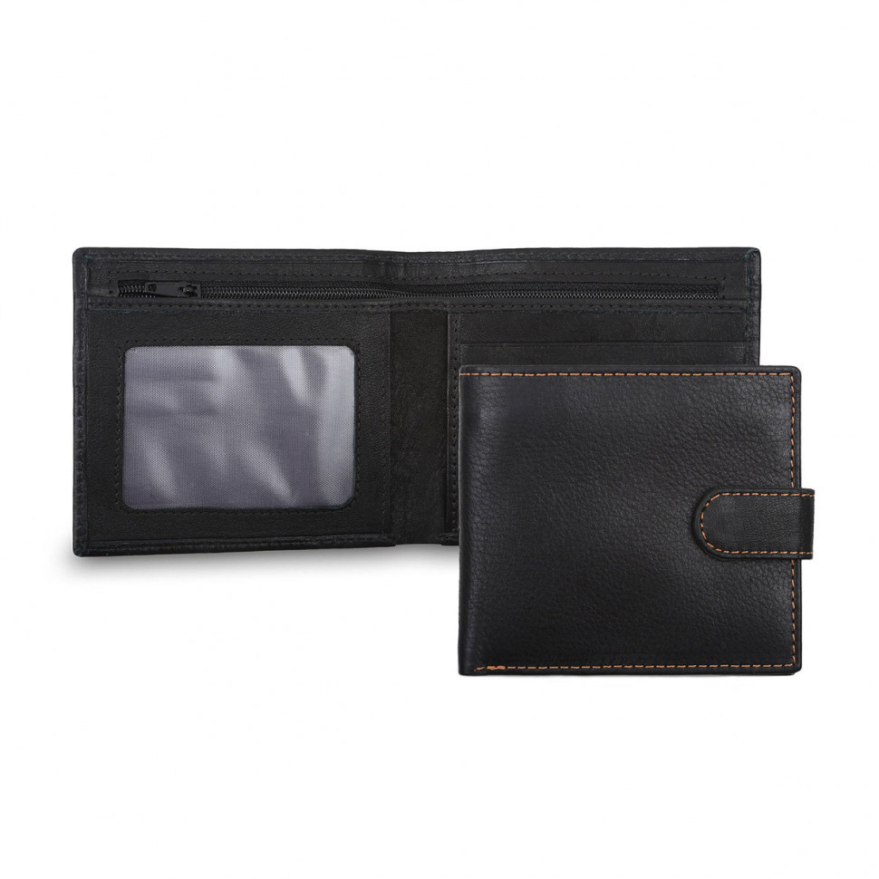 Мужской кожаный бумажник Ashwood Leather 1222D Black фото 1 &mdash; 2chemodana
