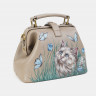 Женская кожаная сумка Alexander TS W0013 Light Beige Кот на лужайке фото 2 &mdash; 2chemodana