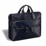 Вместительная кожаная мужская деловая сумка BRIALDI Manchester BR03290VO navy фото 1 &mdash; 2chemodana