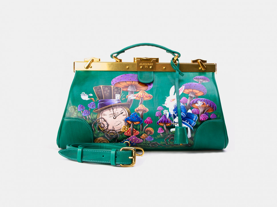 Кожаный саквояж Alexander TS SW14 Green Алиса фото 1 &mdash; 2chemodana