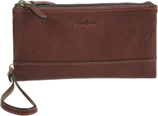 Мужской кожаный клатч Gianni Conti 912211 dark brown фото 1 &mdash; 2chemodana