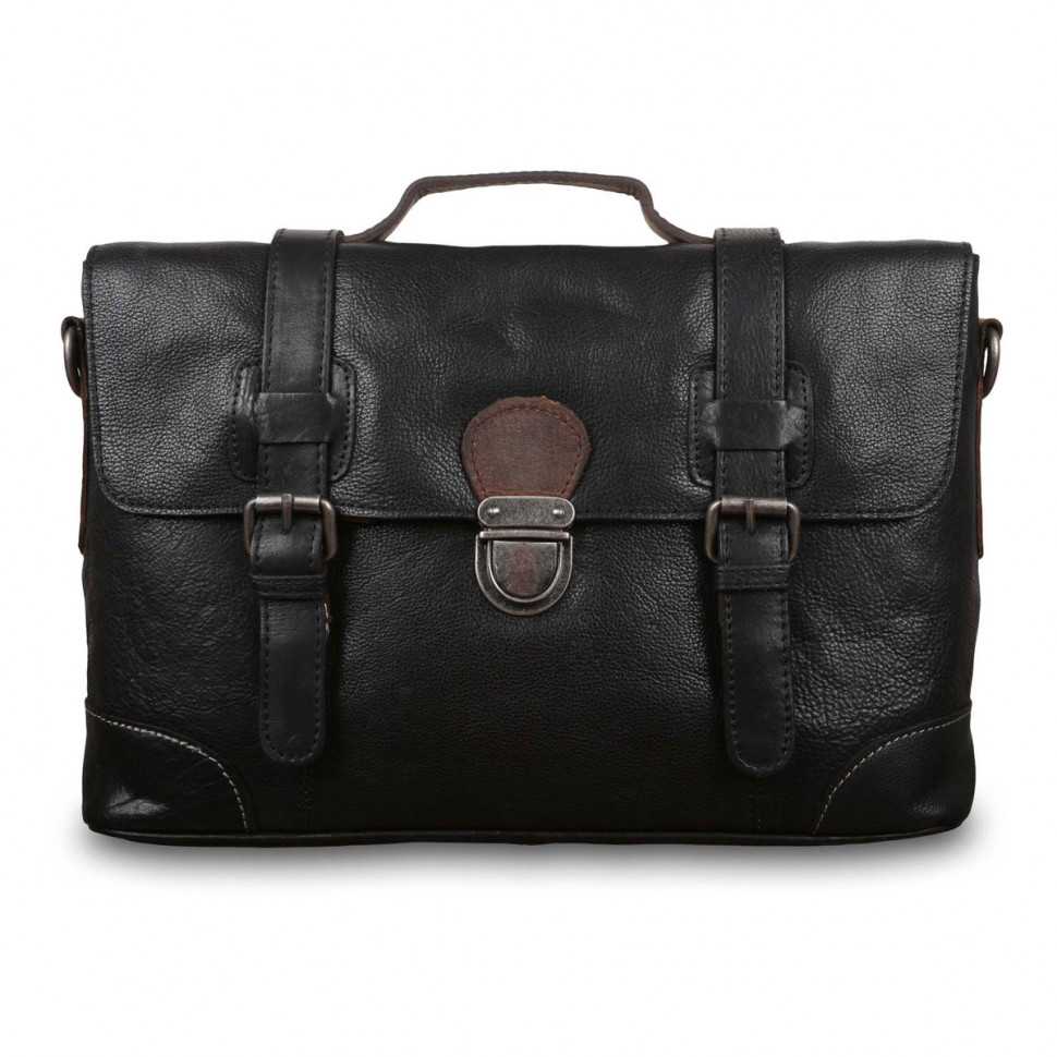 Кожаная сумка Ashwood Leather 4553 Black фото 1 &mdash; 2chemodana