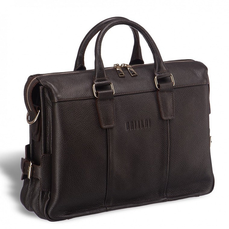Надежная мужская кожаная сумка для документов BRIALDI Bard BR17809JR relief brown фото 1 &mdash; 2chemodana