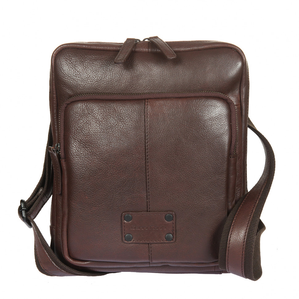 Мужская кожаная сумка через плечо Gianni Conti 1132314 dark brown фото 1 &mdash; 2chemodana