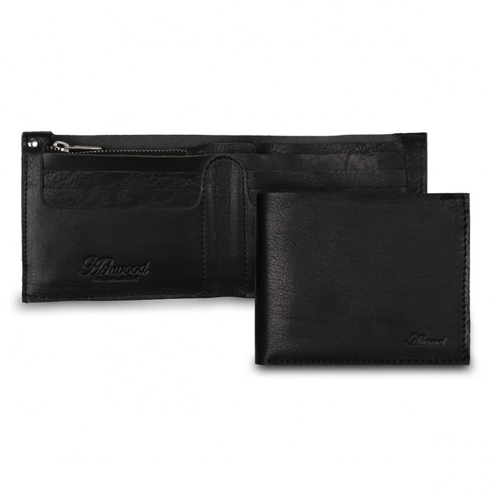Мужской кожаный бумажник Ashwood Leather 2001 Black фото 1 &mdash; 2chemodana
