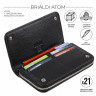 Мужской кожаный клатч с удобным внешним отделением BRIALDI Atom relief black BR50771HV фото 14 &mdash; 2chemodana