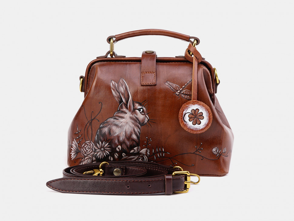 Женская кожаная сумка Alexander TS W0013 Cognac Brown Ла Ливьер фото 1 &mdash; 2chemodana