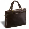Мужская кожаная деловая сумка SLIM-формата BRIALDI Ostin BR02948DG brown фото 2 &mdash; 2chemodana