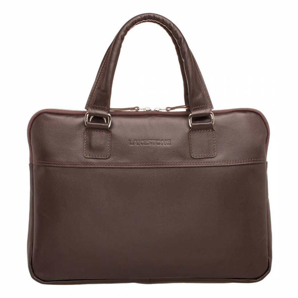 Мужская кожаная деловая сумка LAKESTONE Anson Brown 926008/BR фото 1 &mdash; 2chemodana