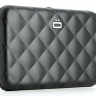 Стеганый алюминиевый кошелек Ogon Quilted Button Черный QB black фото 1 &mdash; 2chemodana