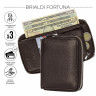 Мужское кожаное портмоне в MINI-формате BRIALDI Fortuna BR48529AQ relief brown фото 1 &mdash; 2chemodana