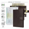 Мужское кожаное портмоне + обложка для автодокументов BRIALDI Teroso BR48533MZ relief brown фото 1 &mdash; 2chemodana