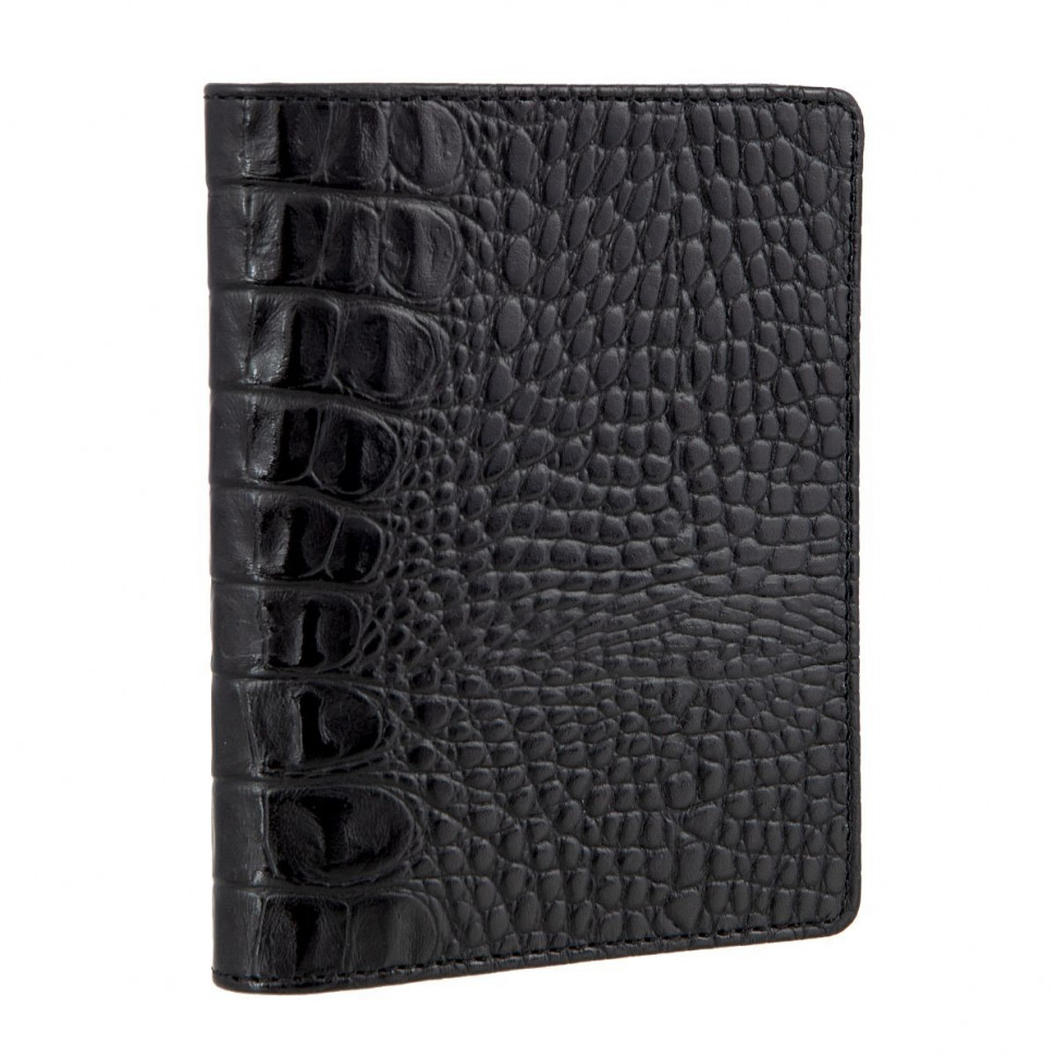 Женская кожаная обложка для паспорта и автодокументов Sergio Belotti 7301 croco black фото 1 &mdash; 2chemodana