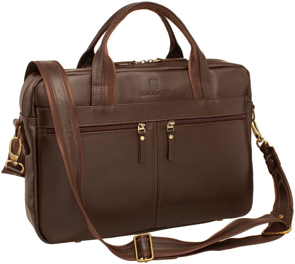 Мужская кожаная деловая сумка Blackwood Astell Brown 1027302 фото 1 &mdash; 2chemodana