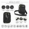 Компактная кожаная мужская сумка через плечо BRIALDI West BR13003HT relief black фото 2 &mdash; 2chemodana