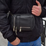 Компактная кожаная мужская сумка через плечо BRIALDI West BR13003HT relief black фото 10 &mdash; 2chemodana