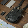 Компактная кожаная мужская сумка через плечо BRIALDI West BR13003HT relief black фото 13 &mdash; 2chemodana