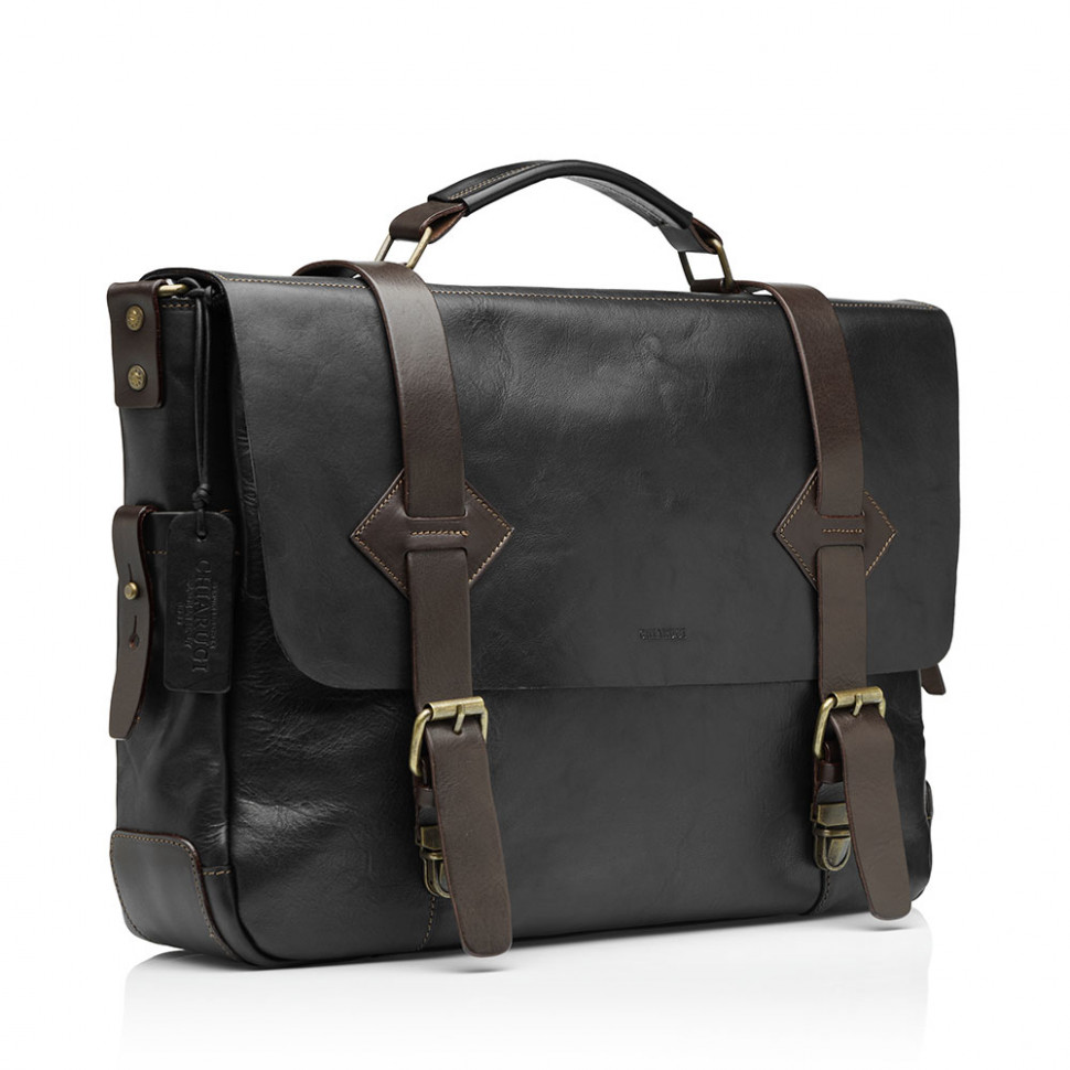 Мужской кожаный портфель Chiarugi 54007 NERO черный фото 1 &mdash; 2chemodana