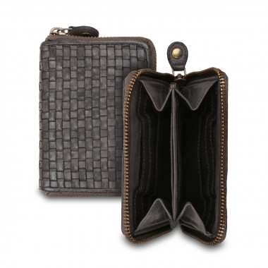 Женский кожаный кошелек Ashwood Leather D-80 Dark Grey &mdash; 2chemodana