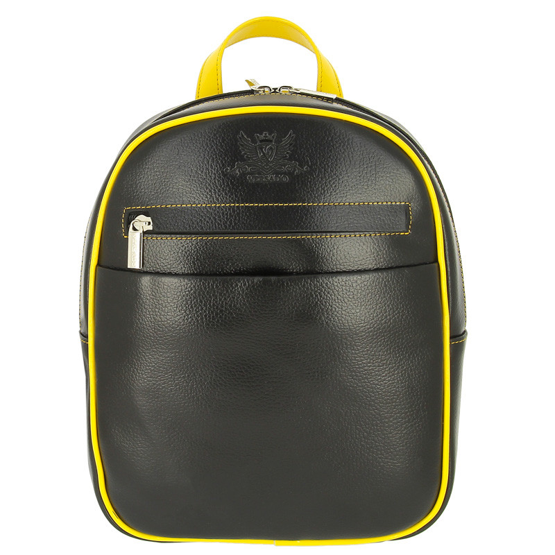 Женский кожаный рюкзак Versado VD189 black/yellow фото 1 &mdash; 2chemodana