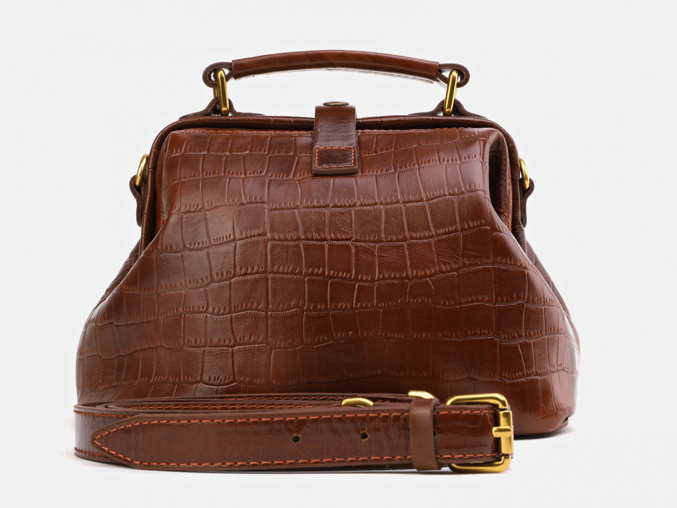 Женская кожаная сумка Alexander TS W0013 Cognac Croco фото 1 &mdash; 2chemodana
