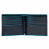 Мужской кожаный зажим для купюр PU1666B2/BLU2 синий фото 3 &mdash; 2chemodana