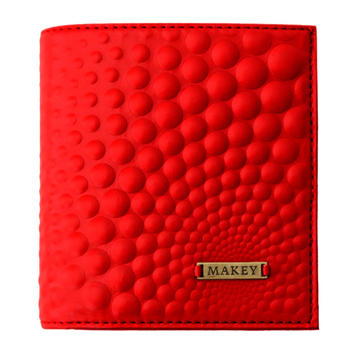 Женское кожаное портмоне Makey «Bubbles» красный 142-08-50/2 фото 1 &mdash; 2chemodana